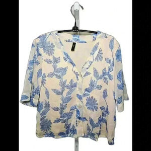 YAS Floral Print Button-Up Blouse Y.A.S.